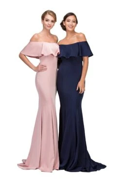 Eureka 7113 Off Shoulder Ruffled Bodice Mermaid Gown(Blush Off Shoulder Ruffled Bodice Mermaid Floor Length Prom Gown) -Dress Promotion Store 7113 eureka fashion group2 552797ff 7f2d 43e7 9097 03153f51764e