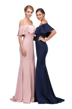 Eureka 7113 Off Shoulder Ruffled Bodice Mermaid Gown(Blush Off Shoulder Ruffled Bodice Mermaid Floor Length Prom Gown) -Dress Promotion Store 7113 eureka fashion group 5cc1c800 0dd2 45e3 8bc6 18efc5882fb1