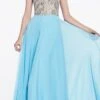 Cinderella Divine 71190 Long Dress Beaded Top Open Back(Long Prom Dress Beaded Top Open Back Sky Blue) -Dress Promotion Store 71190 cinderella divine sky blue