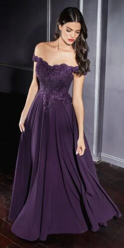 Cinderella Divine 7258 Off The Shoulder Long Gown(Cinderella Divine 7258 Mocha Off The Shoulder Long Bridesmaid Gown) -Dress Promotion Store 7258 cinderella divine eggplant 0d96e5f7 aca5 4b59 a7ae a1b173fdae45