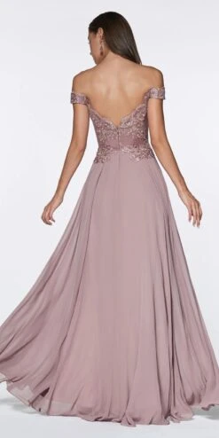 Cinderella Divine 7258 Off The Shoulder Long Gown(Cinderella Divine 7258 Mocha Off The Shoulder Long Bridesmaid Gown) -Dress Promotion Store 7258 cinderella divine mocha back 8a718d84 e8c7 4704 a432 5aefcb5b078b