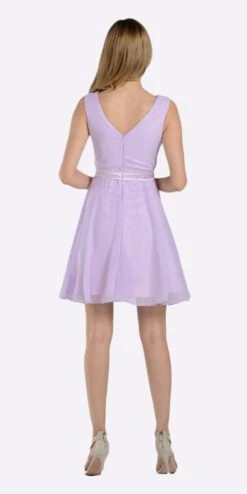 Poly USA | Ed Young 7290 Modest Chiffon Dress Knee Length A Line(Modest Royal Blue Semi Formal Chiffon Dress Knee Length A Line) -Dress Promotion Store 7290 poly usa lilac back 0520f7f4 b801 41c0 a6ba cbed5099f2d9