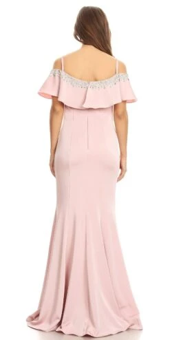 Eureka 7333 Embellished Cold-Shoulder Long Dress(Embellished Cold Shoulder Long Prom Dress Red) -Dress Promotion Store 7333 eureka fashion dusty pink back a2fcb6f0 73ea 4e78 9825 cd7472b6cb86