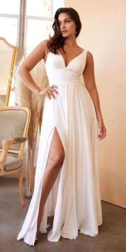 Cinderella Divine 7469W Long Formal A-Line Satin Dress(Cinderella Divine 7469 Sexy Long Plus Size Dress Off White Evening Satin Gown) 21 Cinderella Divine 7469W Long Formal A-Line Satin Dress(Cinderella Divine 7469 Sexy Long Plus Size Dress Off White Evening Satin Gown) -Dress Promotion Store 7469W 2