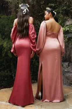 Cinderella Divine 7482 Long Sleeve Off The Shoulder Soft Satin Fitted Dress(Cinderella Divine 7482 Plus Size Long Sleeve Off The Shoulder Soft Satin Fitted Dress) -Dress Promotion Store 7482 cinderella divine back 593b7b27 8cfe 4435 bc14 7c2bd9c71aaa