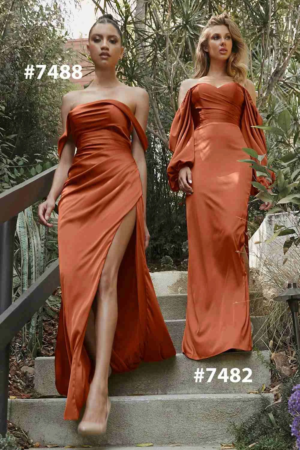 Cinderella Divine 7482C Long Sleeve Off The Shoulder Soft Satin Fitted Dress(Cinderella Divine 7482 Long Sleeve Off The Shoulder Soft Satin Fitted Dress) 15 Cinderella Divine 7482C Long Sleeve Off The Shoulder Soft Satin Fitted Dress(Cinderella Divine 7482 Long Sleeve Off The Shoulder Soft Satin Fitted Dress) - Image 13