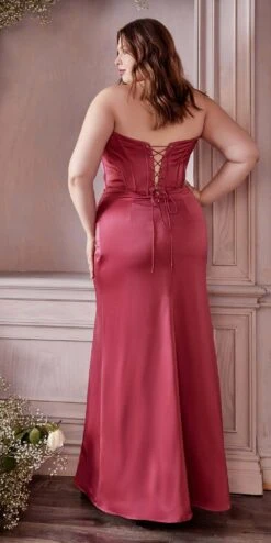 Cinderella Divine 7484C Plus Size Off The Shoulder Corset Satin Formal Gown(Plus Size Off The Shoulder Corset Satin Formal Gown By Cinderella Divine 7484) -Dress Promotion Store 7484C lips 2 f27841b3 38e0 477f ac99 35c29b11be53