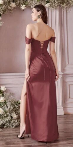 Cinderella Divine 7484C Plus Size Off The Shoulder Corset Satin Formal Gown(Plus Size Off The Shoulder Corset Satin Formal Gown By Cinderella Divine 7484) -Dress Promotion Store 7484 rosewood f763cc2b cf77 4744 810f 420327aab8a4
