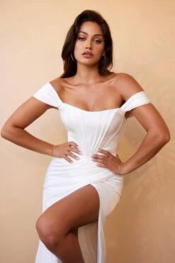 Cinderella Divine 7484W Strapless Off The Shoulder Satin Bridal Gown(Strapless Off The Shoulder Satin Bridal Gown By Cinderella Divine 7484w) -Dress Promotion Store 7484w 1 9a6a4a3a 0cf2 4aef 9fac bed898366737