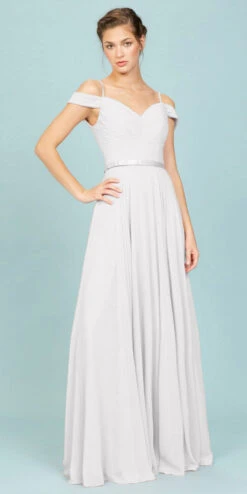 Eureka 7611 Cold-Shoulder Long A-Line Chiffon Dress(Cold Shoulder Long Formal Dress Mocha) -Dress Promotion Store 7611 eureaka white 03e973bc c977 4d4c a864 4d1e85238c73