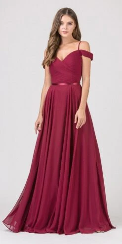 Eureka 7611 Cold-Shoulder Long A-Line Chiffon Dress(Cold Shoulder Long Formal Dress Mocha) -Dress Promotion Store 7611 eureka fashion burgundy 783910d2 1f03 4864 adf7 243a7c1b8e02