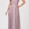 Eureka 7611 Cold-Shoulder Long A-Line Chiffon Dress(Cold Shoulder Long Formal Dress Mocha)