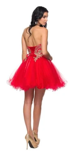 CLEARANCE - Juliet 762 Sweetheart Neckline Poofy Short Dress (Size M)(Black Silver Sweetheart Neckline Poofy Short Prom Dress) -Dress Promotion Store 762 juliet red back 516f7f79 6b7d 41fa 9689 a0c70e8aaf07