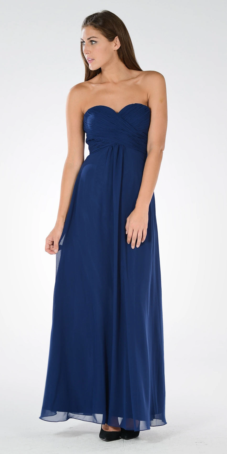 Poly USA | Ed Young 7880 Sweetheart Ruched Bodice Lace Up Back Long Dress(Sweetheart Strapless Ruched Bodice Lace Up Back Long Bridesmaids Dress Blush) 8 Poly USA | Ed Young 7880 Sweetheart Ruched Bodice Lace Up Back Long Dress(Sweetheart Strapless Ruched Bodice Lace Up Back Long Bridesmaids Dress Blush) - Image 6