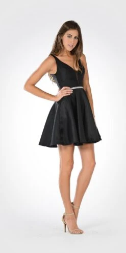 Poly USA | Ed Young 7894 Satin V-Neck Embellished Waist Short A-Line Dress(Light Blue Satin V Neck Embellished Waist A Line Homecoming Dress Short) 24 Poly USA | Ed Young 7894 Satin V-Neck Embellished Waist Short A-Line Dress(Light Blue Satin V Neck Embellished Waist A Line Homecoming Dress Short) -Dress Promotion Store 7894po black side 085b7174 35bd 443e b781 fac111d0c9ed