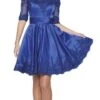 Juliet 804 Short Dress Off-Shoulder With Appliques(Royal Blue Homecoming Short Dress Off Shoulder With Appliques)