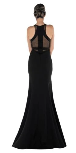 Poly USA | Ed Young 8054 Mermaid Dress With Sheer Cut-Outs(Burgundy Mermaid Long Prom Dress With Sheer Cut Outs) -Dress Promotion Store 8054 poly usa black back 7a45cd2c a0f7 4352 b023 2d4942d43580