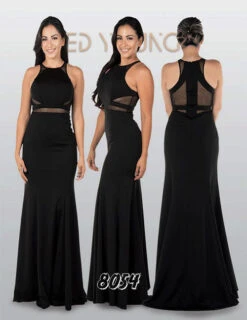 Poly USA | Ed Young 8054 Mermaid Dress With Sheer Cut-Outs(Burgundy Mermaid Long Prom Dress With Sheer Cut Outs) -Dress Promotion Store 8054 s collection 56e76aae d5ae 45e4 909b 52564cb54016