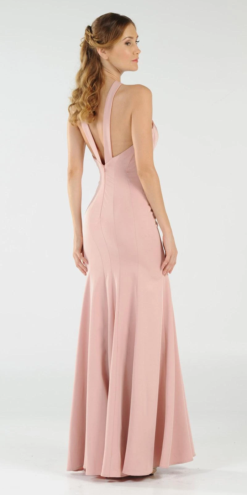 Poly USA | Ed Young 8058 Keyhole Bodice Fit And Flare Long Dress(Mauve Keyhole Bodice Fit And Flare Long Formal Dress) 5 Poly USA | Ed Young 8058 Keyhole Bodice Fit And Flare Long Dress(Mauve Keyhole Bodice Fit And Flare Long Formal Dress) - Image 3