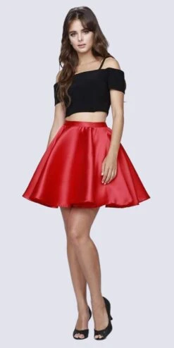 Juliet 809 Short Cold-Shoulder Two-Piece Dress(Short Cold Shoulder Homecoming Two Piece Dress Royal Blue) -Dress Promotion Store 809 juliet red 0afefe5f 1d51 484c 8234 e683b2b79c8b