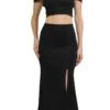 Poly USA | Ed Young 8122 Two-Piece Long Dress Off-Shoulder With Slit(Black Two Piece Long Prom Dress Off Shoulder With Slit)