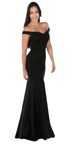 Edward Young 8160 Off-the-Shoulder Mermaid Long Dress(Poly Usa 8160 Off The Shoulder Mermaid Long Prom Dress) -Dress Promotion Store 8160 poly usa black side af4fedc7 7598 46c3 a679 bedcc42c2d8e