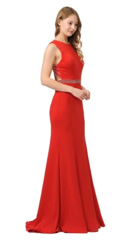 Poly USA | Ed Young 8230 Sleeveless Long Prom Dress Beaded Open Back(Black Sleeveless Long Prom Dress Beaded Open Back) 13 Poly USA | Ed Young 8230 Sleeveless Long Prom Dress Beaded Open Back(Black Sleeveless Long Prom Dress Beaded Open Back) -Dress Promotion Store 8230 poly usa red