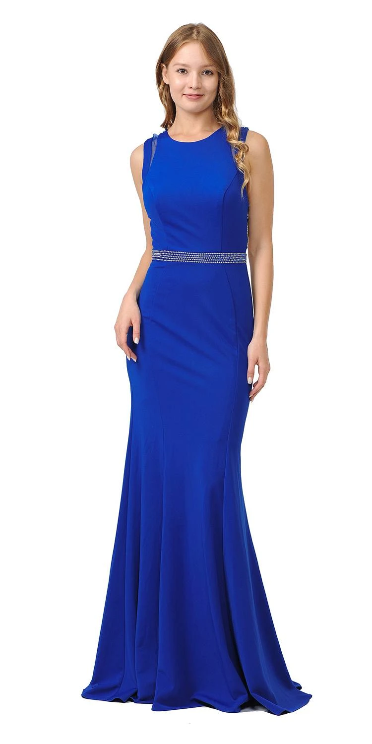 Poly USA | Ed Young 8230 Sleeveless Long Prom Dress Beaded Open Back(Black Sleeveless Long Prom Dress Beaded Open Back) 8 Poly USA | Ed Young 8230 Sleeveless Long Prom Dress Beaded Open Back(Black Sleeveless Long Prom Dress Beaded Open Back) - Image 6