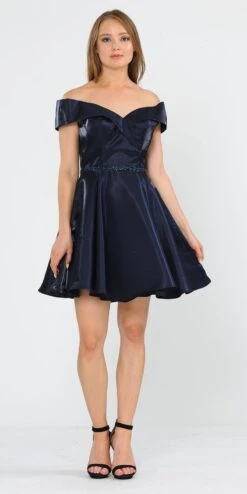 Poly USA | Ed Young 8238 Off-Shoulder Homecoming Short Dress With Pockets(Baby Blue Off Shoulder Homecoming Short Dress With Pockets) -Dress Promotion Store 8238 poly usa navy blue 7f6379db 0599 4120 8369 e1cb2396016e