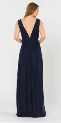 Poly USA | Ed Young 8408 V-Neck And Back Long Dress Sleeveless(Blush V Neck And Back Long Formal Dress Sleeveless) -Dress Promotion Store 8408 poly usa navy blue back 545c4673 95dc 4e63 802c b3d4bd6b7404