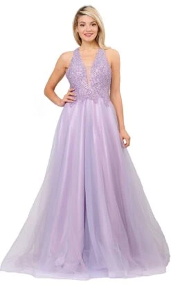 Poly USA | Ed Young 8412Beaded Long Prom Dress With Strappy Open-Back(Beaded Long Prom Dress With Strappy Open Back Champagne) -Dress Promotion Store 8412 poly usa lilac 6585479f 70cb 4345 9ad2 54ec0eb483f9