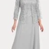 Sally Fashion 8466 Long Chiffon Mother Of Groom Dress Lace 3/4 Length Sleeve Jacket(Long Chiffon Silver Mother Of Groom Dress Lace Long Sleeve Jacket) -Dress Promotion Store 8466 jj fashion silver 45d321ff 8c34 45c7 ad19 864dc1a56ef1