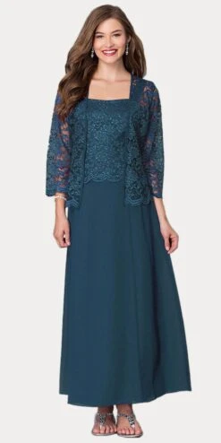 Sally Fashion 8466 Long Chiffon Mother Of Groom Dress Lace 3/4 Length Sleeve Jacket(Long Chiffon Silver Mother Of Groom Dress Lace Long Sleeve Jacket) -Dress Promotion Store 8466 jj fashion teal 67df7601 d7be 496d b3af c2b6ea3fb98f