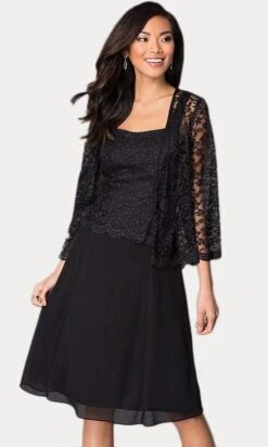 Sally Fashion 8485 Short Mother Of Bride Dress Chiffon Knee Length Lace Jacket(Short Teal Mother Of Bride Dress Chiffon Knee Length Lace Jacket) -Dress Promotion Store 8485 jj fashion black e913f3dd 2a0b 467c a684 b5135b22468a