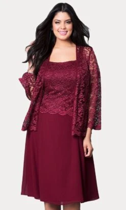 Sally Fashion 8485 Short Mother Of Bride Dress Chiffon Knee Length Lace Jacket(Short Teal Mother Of Bride Dress Chiffon Knee Length Lace Jacket) -Dress Promotion Store 8485 jj fashion burgundy2 e3186934 11af 470d ab81 8b08c073a3d4