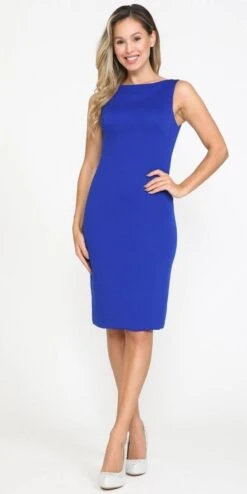 Poly USA | Ed Young 8522 Knee Length Semi-Formal Dress Sleeveless(Poly Usa 8522 Knee Length Semi Formal Dress Sleeveless) -Dress Promotion Store 8522 ROYAL