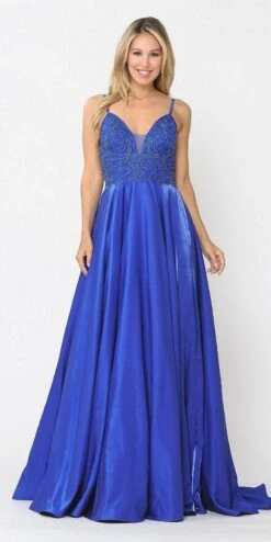 Poly USA | Ed Young 8576 Beaded Long Prom Dress With Pockets(Beaded Long Prom Dress With Pockets Hot Pink) -Dress Promotion Store 8576 poly usa royal blue dafcaafb e5ff 4357 96a7 c36c355e921e