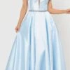 Poly USA | Ed Young 8680 Off-Shoulder A-Line Long Dress With Pockets(Blue Off Shoulder A Line Long Prom Dress With Pockets) -Dress Promotion Store 8680 poly usa blue b15b61e6 959f 4650 a053 39d0f6db7257