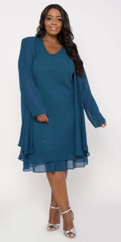 Sally Fashion 8694 Flowy Chiffon Dress Knee Length Long Sleeve Cardigan(Flowy Chiffon Black Dress Knee Length Long Sleeve Cardigan) -Dress Promotion Store 8694 jj fashion teal 5a3a8cd4 3607 418b ace1 64ed291f277c