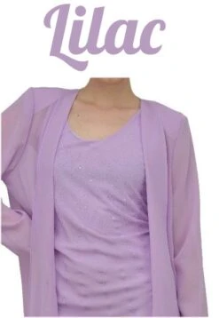 Sally Fashion 8694 Flowy Chiffon Dress Knee Length Long Sleeve Cardigan(Flowy Chiffon Black Dress Knee Length Long Sleeve Cardigan) -Dress Promotion Store 8694sa lilac upload2 6e1f5d8b 98ef 49ee 8768 78fe84fd2ce6