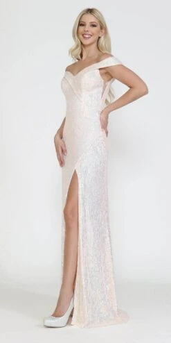 Poly USA | Ed Young 8722 Long Off The Shoulder Sequin Gown With Slit(Poly Usa 8722 Long Off The Shoulder Sequin Gown With Slit) 13 Poly USA | Ed Young 8722 Long Off The Shoulder Sequin Gown With Slit(Poly Usa 8722 Long Off The Shoulder Sequin Gown With Slit) -Dress Promotion Store 8722 4