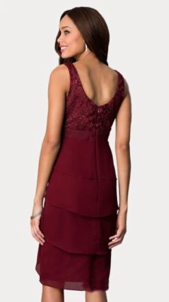 Sally Fashion 8723 Short Formal Dress V-Neck Lace Chiffon 3/4 Sleeve Jacket(Short Formal Khaki Dress V Neck Lace Chiffon 3 4 Sleeve Jacket) -Dress Promotion Store 8723 sally fashion burgundy back ac7681ff 4a61 4af4 8b08 6ab5d82294d6