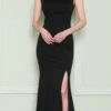 Poly USA | Ed Young 8724 Bateau Neckline Long Fitted Formal Gown(Bateau Neckline Long Fitted Formal Gown By Poly Usa 8724) 1 Poly USA | Ed Young 8724 Bateau Neckline Long Fitted Formal Gown(Bateau Neckline Long Fitted Formal Gown By Poly Usa 8724) -Dress Promotion Store 8724Black 4
