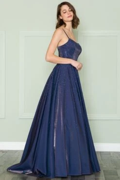 Poly USA | Ed Young 8886 Iridescent Rhinestones Bodice Spaghetti Strap Corset Closure(Poly Usa 8886 Iridescent Rhinestones Bodice Spaghetti Strap Corset Closure) -Dress Promotion Store 8886 SIDE