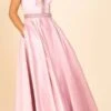 CLEARANCE - Eureka 9010 Embellished Long Prom Dress V-Neck With Pockets (Size L)(Clearance Eureka 9010 Embellished Long Prom Dress V Neck With Pockets Size L) -Dress Promotion Store 9010 eureka fashion dusty rose 1
