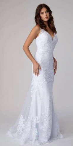 Eureka 9130 Mermaid Long Wedding DressAppliques(Mermaid Off White Long Wedding Dress With Appliques) -Dress Promotion Store 9130White 2 241c2259 a08f 467d ab14 9b17ef84f49f