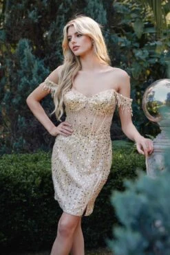 Juliet JT919L Dress Fitted Off Shoulder Sequin Sweetheart Bodice(Juliet Jt919l Dress Fitted Off Shoulder Sequin Sweetheart Bodice) 34 Juliet JT919L Dress Fitted Off Shoulder Sequin Sweetheart Bodice(Juliet Jt919l Dress Fitted Off Shoulder Sequin Sweetheart Bodice) -Dress Promotion Store 919LCHAMP 7