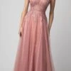 Juno 933 Embroidered Long Prom Dress V-Neck And Back(Embroidered Long Prom Dress V Neck And Back Dusty Rose) -Dress Promotion Store 933 juno dusty rose