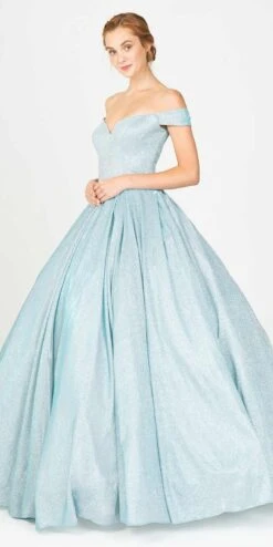 Eureka 9677 Quinceanera Dress Off The Shoulder Ruffled(Quinceanera Dress Off The Shoulder Ruffled Poofy A Line Ball Gown) 6 Eureka 9677 Quinceanera Dress Off The Shoulder Ruffled(Quinceanera Dress Off The Shoulder Ruffled Poofy A Line Ball Gown) -Dress Promotion Store 9677 eureka bahama blue