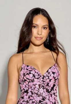 Eureka 9969 Long Glitter Satin Fitted Side Leg Slit Evening Gown(Eureka 9969 Long Glitter Satin Fitted Side Leg Slit Evening Gown) -Dress Promotion Store 9969BLACKPINK